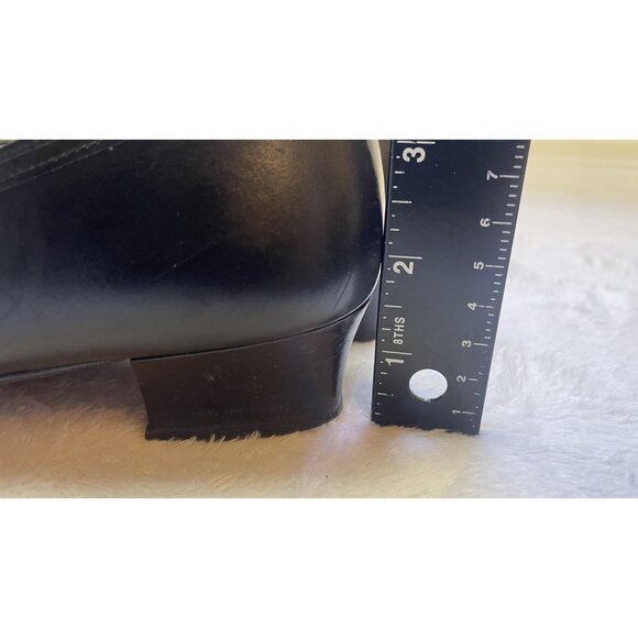 Pair of Salvatore Ferragamo Women's Pump Heels Black Patent Leather Size 10 4A - Picture 10 of 16